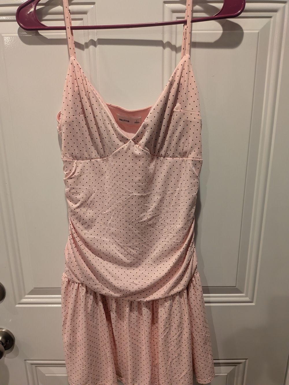 Women's Hollister Pink Polka Dot Romper Dress - Unbranded